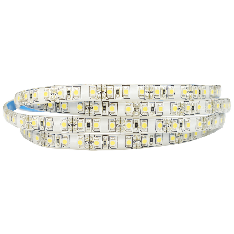 Tira LED 9,6W DC12V 120LEDs/m  SMD3528 IP65 6000K Luz Fría 8mm 5m