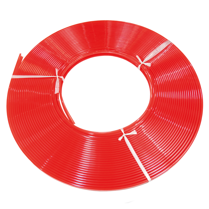 Difusor rojo en rollo de 30 m. para perfiles LED con ancho de 12,5 mm.