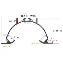 Perfil LED cóncavo con luz bilateral indirecta para empotrar de 101,6 mm x 49,25 mm
