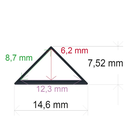 Triangular LED profile (14.57 mm x 7.4 mm)