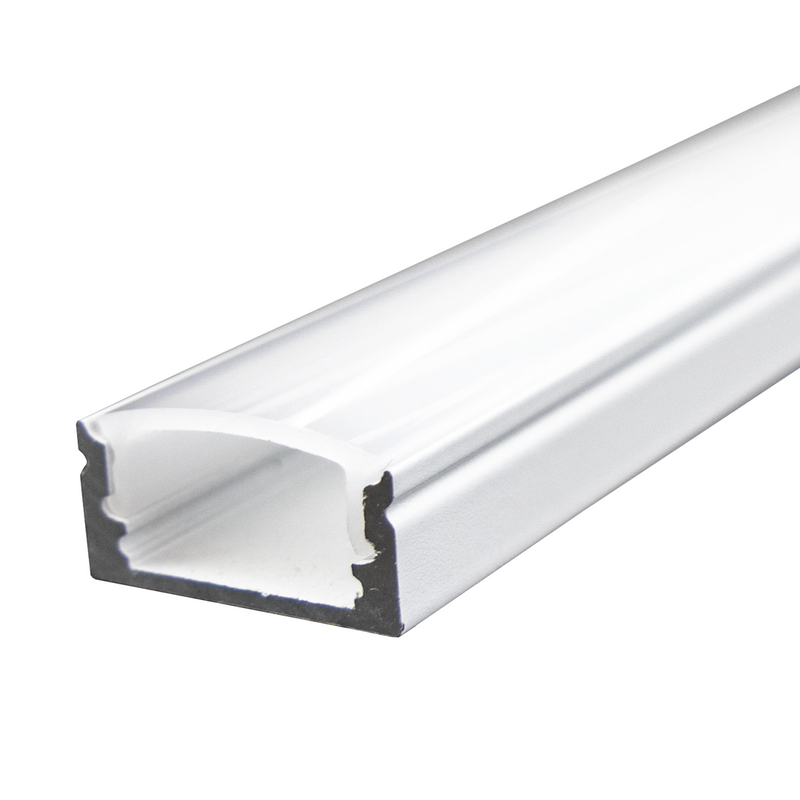 Perfil LED de superficie de 17 mm x 7,8 mm lacado en blanco
