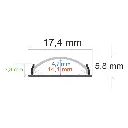 Perfil LED flexible de superficie de 17,4 mm x 5,8 mm
