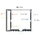 Profilo LED da superficie con illuminazione laterale e opzione sospesa, 42,7 mm x 35 mm