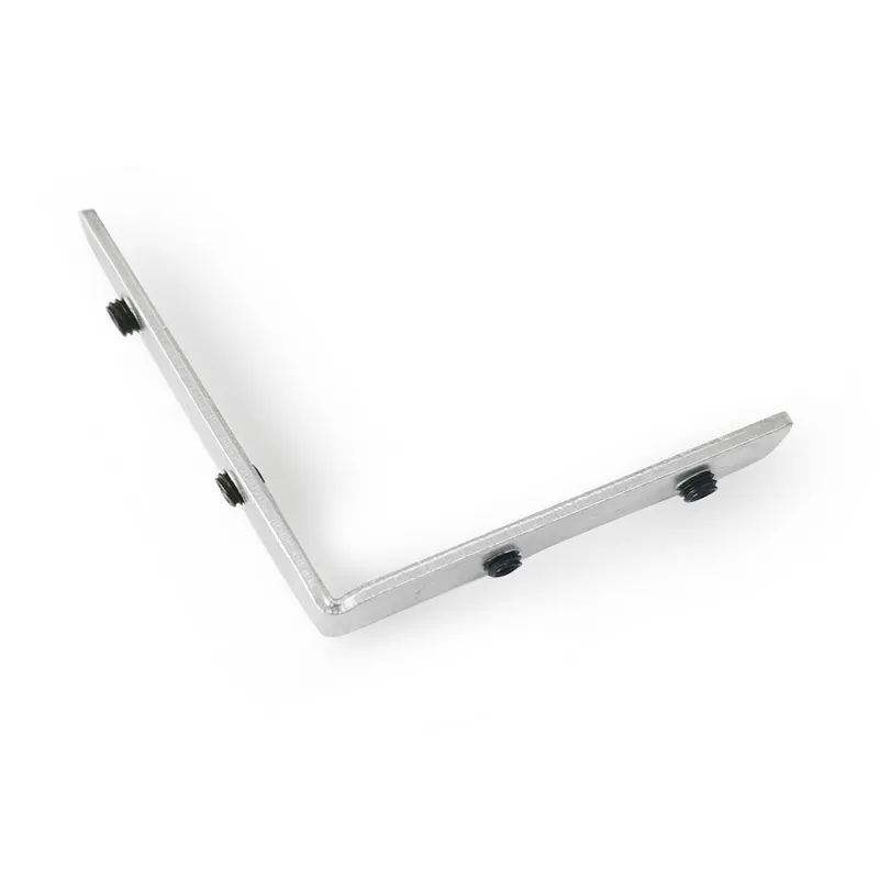 Conector plano reforzado de esquina para unir dos perfiles LED en 90º