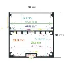 Hanging LED profile, 50 mm x 50 mm