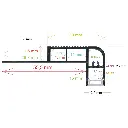 Profilé LED pour escaliers, 68 mm x 26 mm