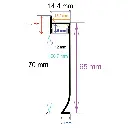Profilé LED pour plinthes de 70 mm x 14,4 mm