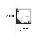 Profilo LED angolare ultra sottile con diffusore ad angolo retto, 8 mm x 8 mm