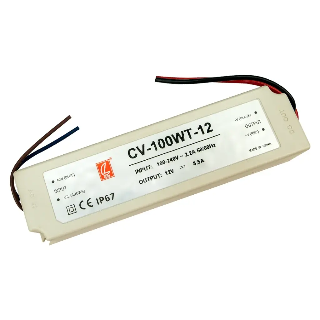 Fuente de alimentación para tiras LED 100W DC12V IP67 