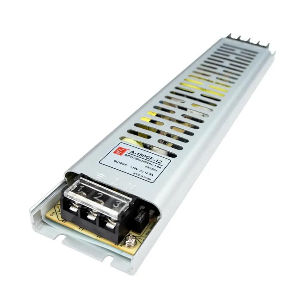Fuente de alimentación para tiras LED alargada 150W DC12V IP20