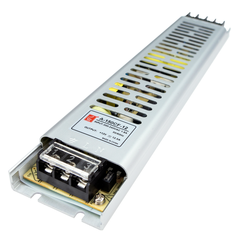 Fuente de alimentación para tiras LED alargada 150W DC12V IP20