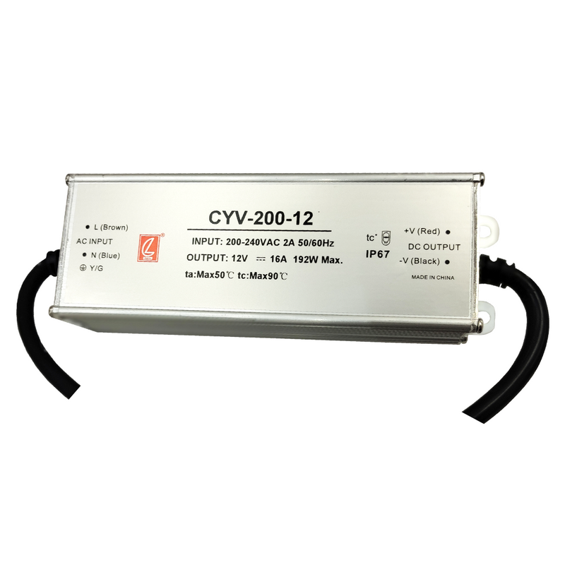 Fuente de alimentación para tiras LED 200W DC12V IP67 