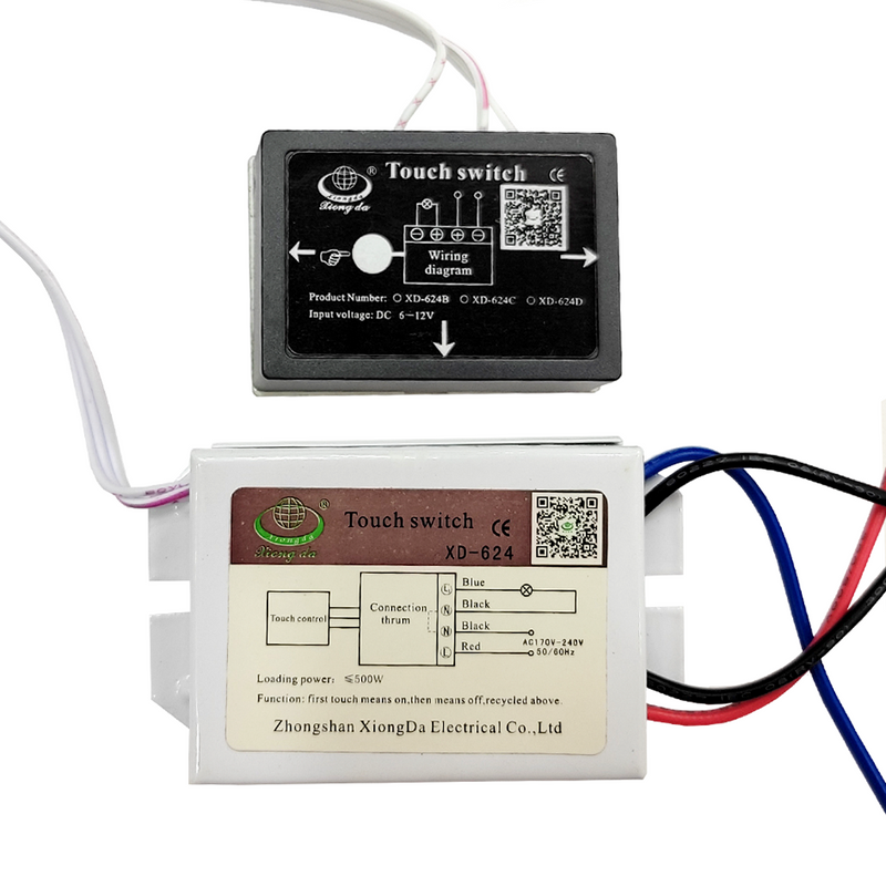 Interruptor táctil invisible On/Off para muebles (AC220V) 200W; 500W