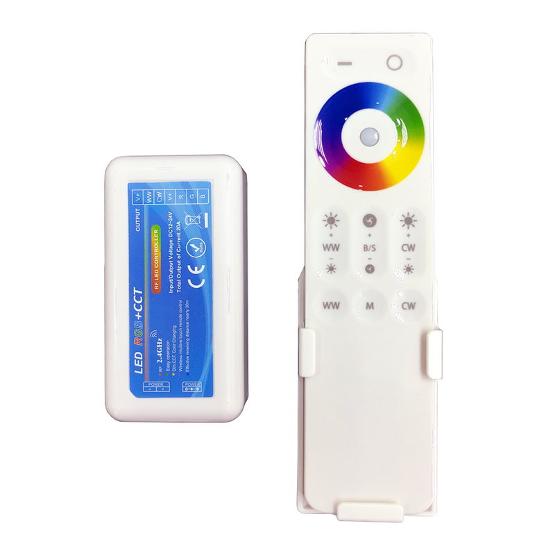 Mando y controlador 2.4GHz. RGB+CCT, DC12V: 192W / DC24V:384W