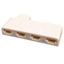 4-port cable connector for 2-wire LED strips
