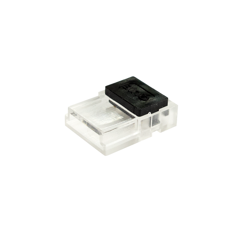 ﻿Conector de tira LED monocolor IP20  de 10 mm. a cable de 2 hilos﻿