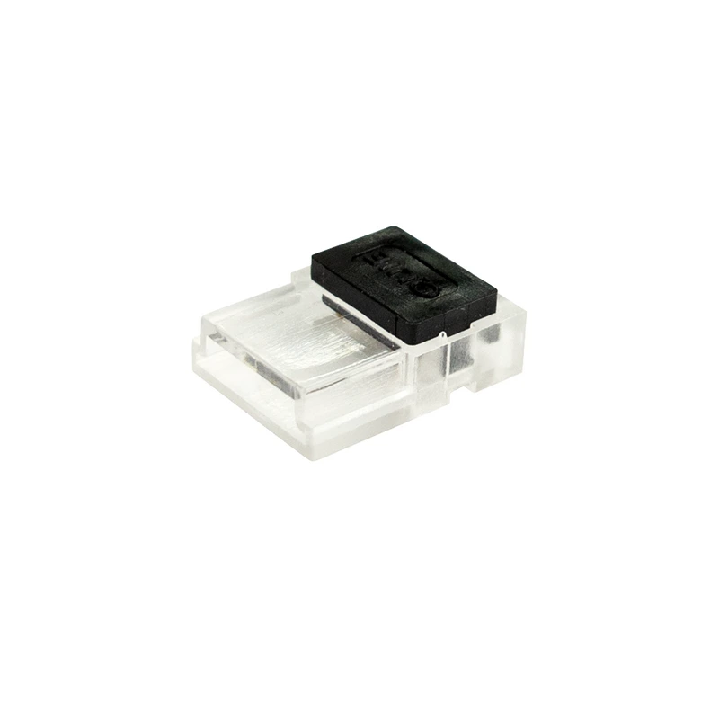 ﻿Conector de tira LED monocolor IP20  de 10 mm. a cable de 2 hilos﻿