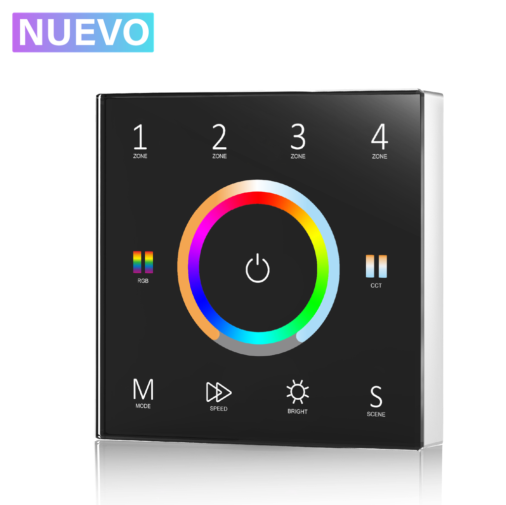 Mando empotrable universal (5 en 1) inalámbrico 4 zonas. MUPN4