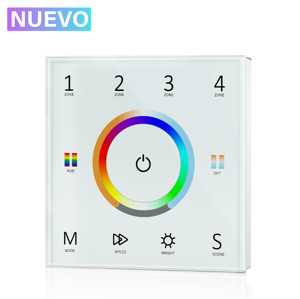 Mando empotrable universal (5 en 1) para 4 zonas. MUCB4