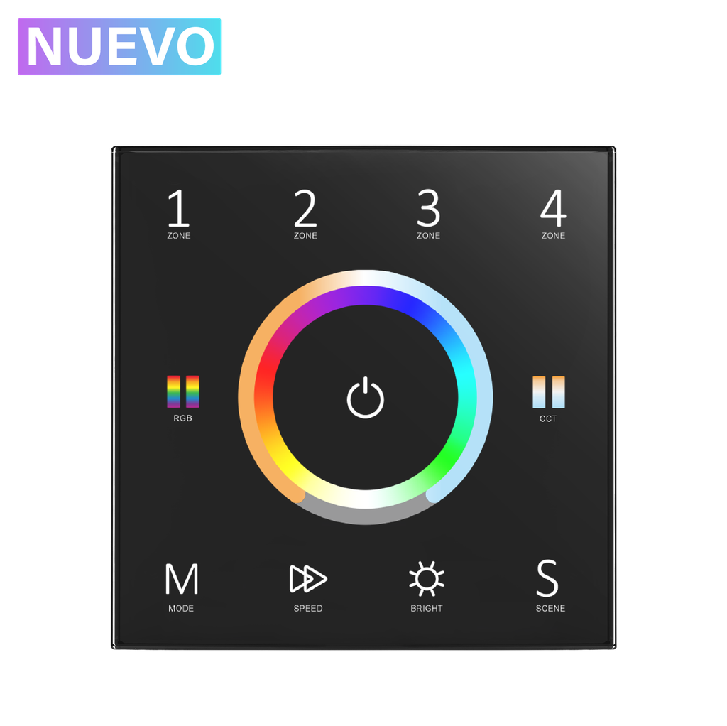 Mando empotrable universal (5 en 1) para 4 zonas. MUCN4