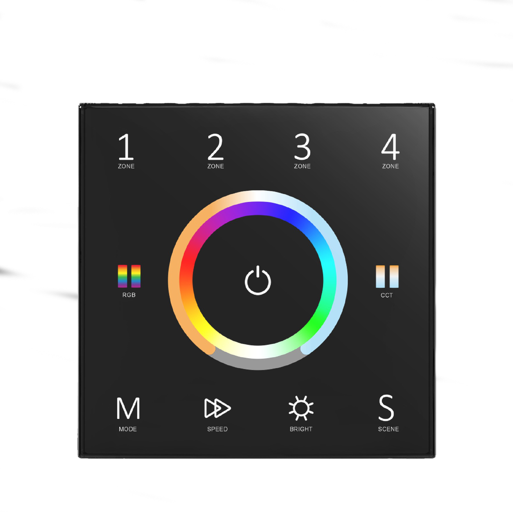 Mando empotrable universal (5 en 1) para 4 zonas