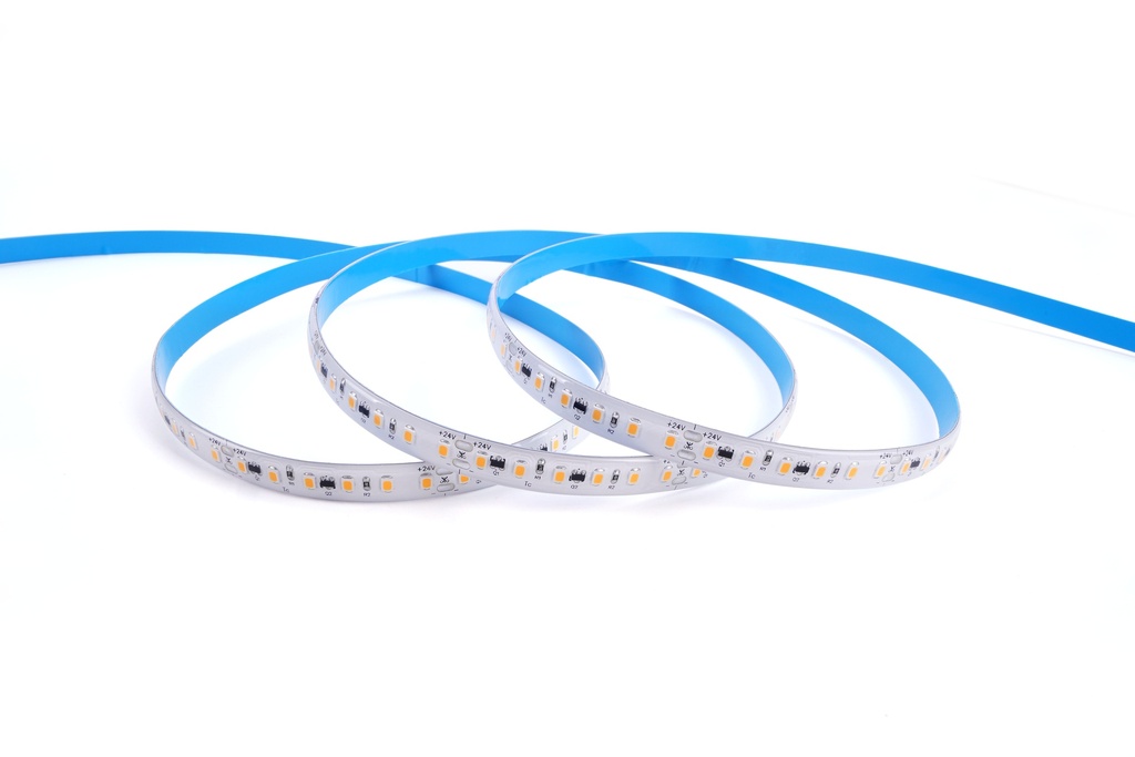Tira LED 14W 120LEDs/m SMD2835 IP65 Luz Cálida 3686ºK DC24V 10mm.30m