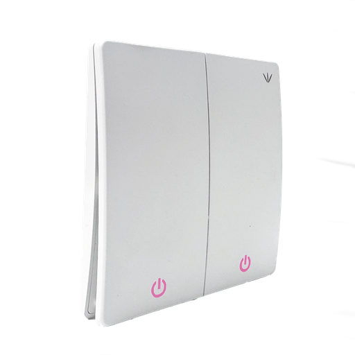 [2210121] Interruptor inalámbrico blanco. 2 botones