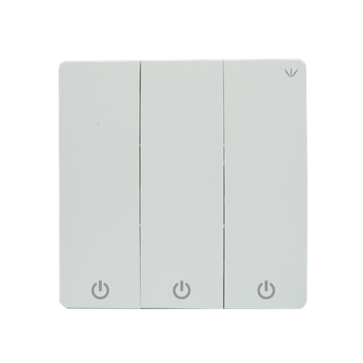 [2210131] Interruptor inalámbrico blanco. 3 botones