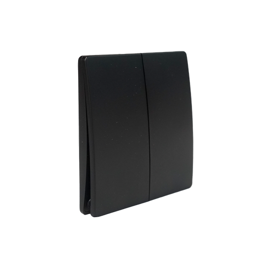 [2210123] Interruptor inalámbrico negro. 2 botones