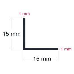 [161515] Perfil LED de 15 mm x 15 mm