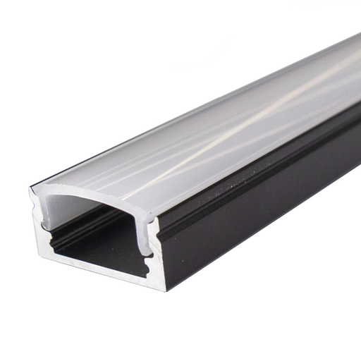 [1617082] Perfil LED de superficie de 17 mm x 7,8 mm lacado en negro
