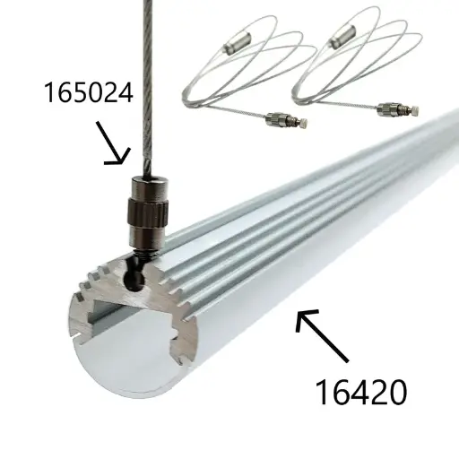 [165024] Fixation de suspension de 1 mètre pour profilé LED 16420