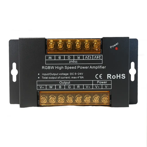 [1812247] High-power RGBW amplifier DC5V / DC12V: 384W / DC24V: 768W