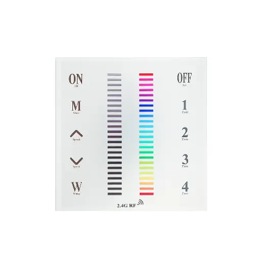 [188630] Mando regulador RGB táctil y empotrable para controlador de 2.4GHz. DC12V: 144W / DC24V: 288W