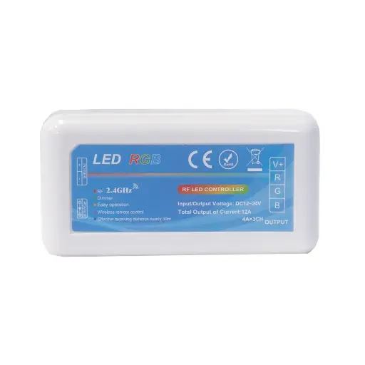[188631] Controlador 2.4GHz. para tiras LED RGB (4 zonas máx.) DC12V: 144W / 24V:288W