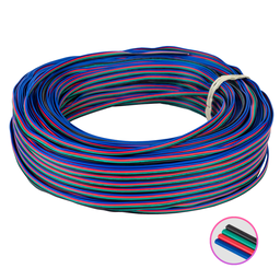 [241254] Cable DC de 4 hilos para tiras LED RGB en rollo de 100 metros
